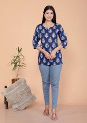 Women's Short Kurti Tops for Jeans | Stylish Rayon Kurta for Girls | Trendy Ethnic Short Kurta for Daily & Office Wear PR22