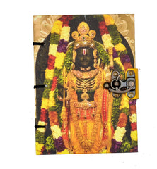 Handmade Printed Cardboard Journal Diary with Buckle Lock Unruled 200 Pages Notepad Personal Diaries for Men and Women -1