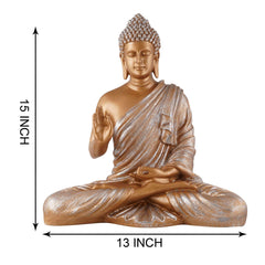 Gautam Buddha Statue Showpiece Idol Figurine for Feng Sui, Vastu, Home Decor, Office, Diwali, Gifting, Living Room, Bedroom, Study Table -27