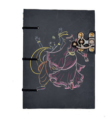 Handmade Printed Cardboard Journal Diary with Buckle Lock Unruled 200 Pages Notepad Personal Diaries for Men and Women -1