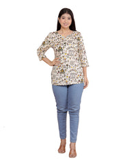 Women's Short Kurti Tops for Jeans | Stylish Rayon Kurta for Girls | Trendy Ethnic Short Kurta for Daily & Office Wear PR34