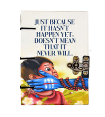 Handmade Printed Cardboard Journal Diary with Buckle Lock Unruled 200 Pages Notepad Personal Diaries for Men and Women -1