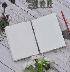 Handmade Printed Cardboard Journal Diary with Buckle Lock Unruled 200 Pages Notepad Personal Diaries for Men and Women -1