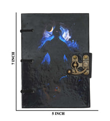 Handmade Printed Cardboard Journal Diary with Buckle Lock Unruled 200 Pages Notepad Personal Diaries for Men and Women -1