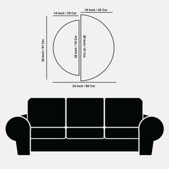 Psychedelic Abstract Art Semi Circle Frames Set Of 2