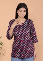 Women's Short Kurti Tops for Jeans | Stylish Rayon Kurta for Girls | Trendy Ethnic Short Kurta for Daily & Office Wear PR42