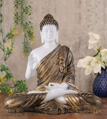 Gautam Buddha Statue Showpiece Idol Figurine for Feng Sui, Vastu, Home Decor, Office, Diwali, Gifting, Living Room, Bedroom, Study Table -27