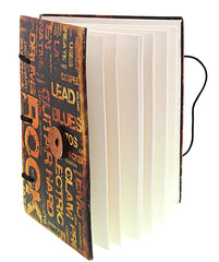 Handmade Printed Cardboard Journal Diary with Buckle Lock Unruled 200 Pages Notepad Personal Diaries for Men and Women -1