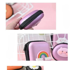 Cartoon Square Headphone case (Random)