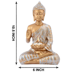 Gautam Buddha Statue Showpiece Idol Figurine for Feng Sui, Vastu, Home Decor, Office, Diwali, Gifting, Living Room, Bedroom, Study Table -27