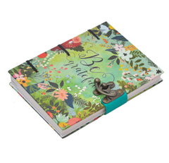 Handmade Printed Cardboard Journal Diary with Buckle Lock Unruled 200 Pages Notepad Personal Diaries for Men and Women -1