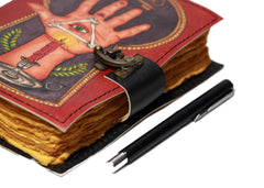 Genuine Leather Diary | Vintage Handmade Leather Journal | Premium Antique String Closure | 200 Handmade Deckle Edge Antique Pages -1