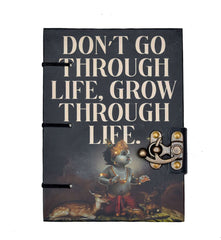 Handmade Printed Cardboard Journal Diary with Buckle Lock Unruled 200 Pages Notepad Personal Diaries for Men and Women -1