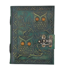 Leather Journal Diary with metal lock vintage Journal handmade 200 pages white unruled|travel Diary|personal journal -1