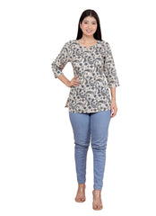 Women's Short Kurti Tops for Jeans | Stylish Rayon Kurta for Girls | Trendy Ethnic Short Kurta for Daily & Office Wear PR18