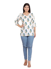 Women's Short Kurti Tops for Jeans | Stylish Rayon Kurta for Girls | Trendy Ethnic Short Kurta for Daily & Office Wear PR30