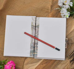 Handmade Printed Cardboard Journal Diary with Buckle Lock Unruled 200 Pages Notepad Personal Diaries for Men and Women -1