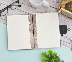 Handmade Printed Cardboard Journal Diary with Buckle Lock Unruled 200 Pages Notepad Personal Diaries for Men and Women -1