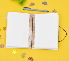 Handmade Printed Cardboard Journal Diary with Buckle Lock Unruled 200 Pages Notepad Personal Diaries for Men and Women -1