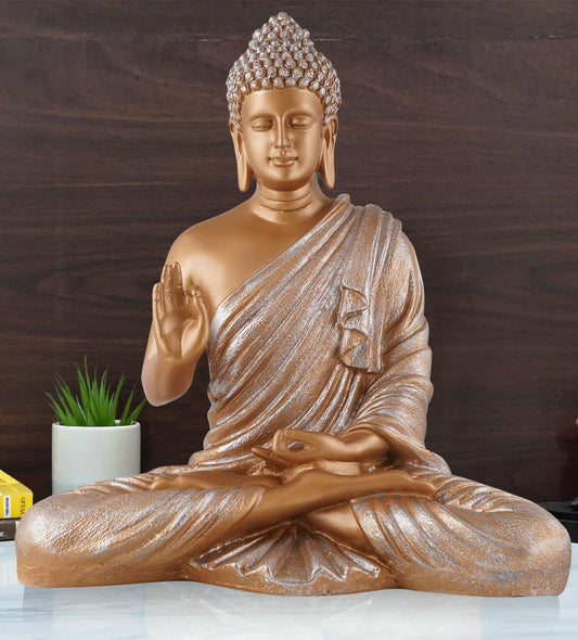 Gautam Buddha Statue Showpiece Idol Figurine for Feng Sui, Vastu, Home Decor, Office, Diwali, Gifting, Living Room, Bedroom, Study Table -27