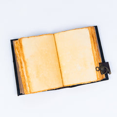 Vintage Leather Bound Diary with Mother of Earth Print