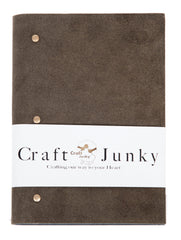 Soft Cover Suede leather diary journal-Grey