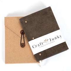 Soft Cover Suede leather diary journal-Grey