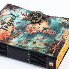 Vintage Leather Journal Dairy - Unruled Notebook Diary for Traveler