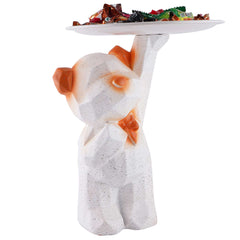 Decoration Cool Bear Showpiece for Home Shelves Decor Item, Home Kitchen Decor,Office Decor,Resin, Multifunctional,Phone,Wallets-Unique Shelf & Tabletop Decoration (Grey)