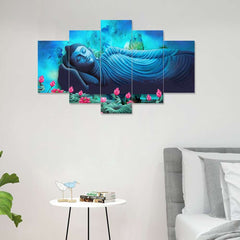 Set of Five MDF Framed 3D Wall Painting for Home Decoration, Big Size Painting for Living Room, Bedroom (17x30 inches)WE 1