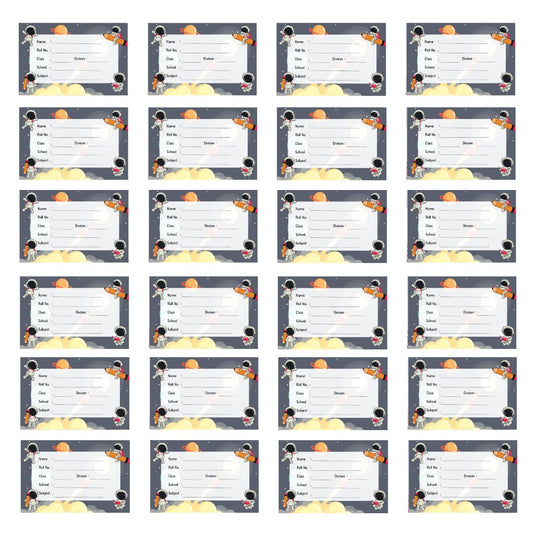 Customized Name Labels For Kids School Note Books, 24 Labels Pcs