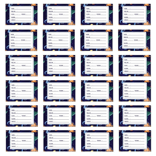 Customized Name Stickers for School Books & Copies –24 Pcs Set