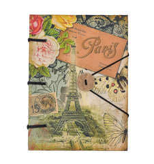 Handmade Printed Cardboard Journal Diary with Buckle Lock Unruled 200 Pages Notepad Personal Diaries for Men and Women -1