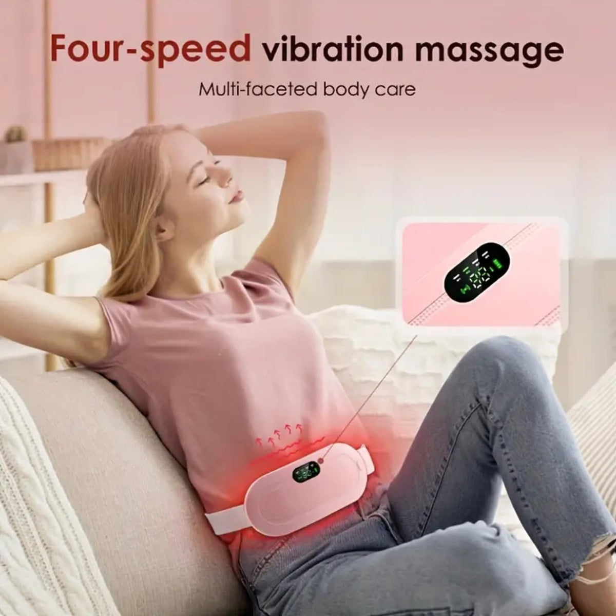 Period Cramp Relief Massager With Heating Pad For Back Pain Cramp free- Period Cramp Relief Heater & Massager