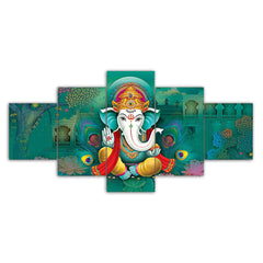Set of Five MDF Framed 3D Wall Painting for Home Decoration, Big Size Painting for Living Room, Bedroom (17x30 inches)WE 1
