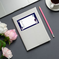 Space-themed Customizable Book Stickers with Astronaut Design