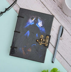 Handmade Printed Cardboard Journal Diary with Buckle Lock Unruled 200 Pages Notepad Personal Diaries for Men and Women -1