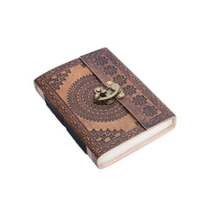 Leather Journal Diary with Premium Antique String Closure vintage Journal handmade 200 pages white unruled|travel Diary|personal journal -9