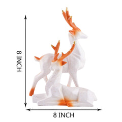 Decorative Flower Vases showpiece for Living Room, Bedroom, Kitchen, Dining Room, Office Decoration  Home Decor 14 Inch (White Orange)