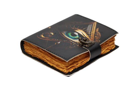 Genuine Leather Diary | Vintage Handmade Leather Journal | Premium Antique String Closure | 200 Handmade Deckle Edge Antique Pages -1