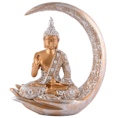 Gautam Buddha Statue Showpiece Idol Figurine for Feng Sui, Vastu, Home Decor, Office, Diwali, Gifting, Living Room, Bedroom, Study Table -27