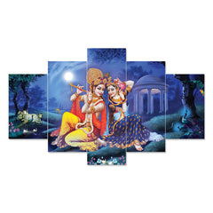 Set of Five MDF Framed 3D Wall Painting for Home Decoration, Big Size Painting for Living Room, Bedroom (24x50 inches)DR 48