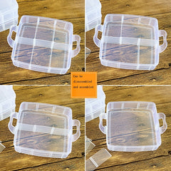 6 Grid Storage Box With Adjustable Partition For Earrings, Medicine, Bangles, Clips, Stationery Item, Socks, Hairbands