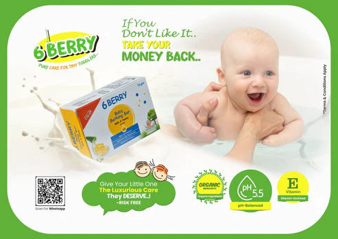 3 Pcs 6Berry Brand Baby & Kids Soap 75G (Random Fragrances)