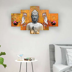 Set of Five MDF Framed 3D Wall Painting for Home Decoration, Big Size Painting for Living Room, Bedroom (17x30 inches)WE 1