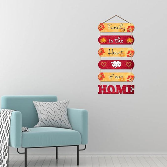 Famlily Quote Decorative Wall Art Wooden Wall Hanger for Living Room | Bedroom | Gift | Wall Hangings for Home Decoration | Modern Decor Items | Artworks Art Piece (WH_6605N), Set of 6