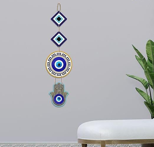 Attractive Design Wooden Wall Hanging For Home Decor | Hamsa Hand Decoration Livingroom | Modern Artwork Item | Mdf Door Entrance Decorative Hanging (WH_8509N)