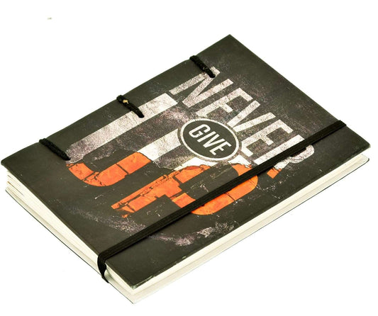 Handmade Printed Cardboard Journal Diary with Buckle Lock Unruled 200 Pages Notepad Personal Diaries for Men and Women -1
