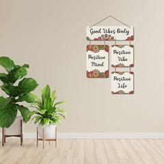 Good Vibes Only Decorative Wall Art Mdf Wooden Wall Hanging For Living Room | Bedroom | Home Decor | Office | Gift | Quotes Items House Decoration | Modern Art (Wh 6510N)