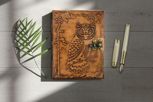 Leather Journal Diary with Premium Antique String Closure vintage Journal handmade 200 pages white unruled|travel Diary|personal journal -9